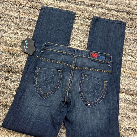 Chick Nicky Hilton Low Rise Mini Bootcut Jeans Sz 24 NWT | Low Rise Bootcut Y2K* - Picture 6 of 14